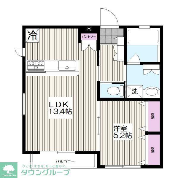 ART DE VIVRE(1LDK/2階)の間取り写真