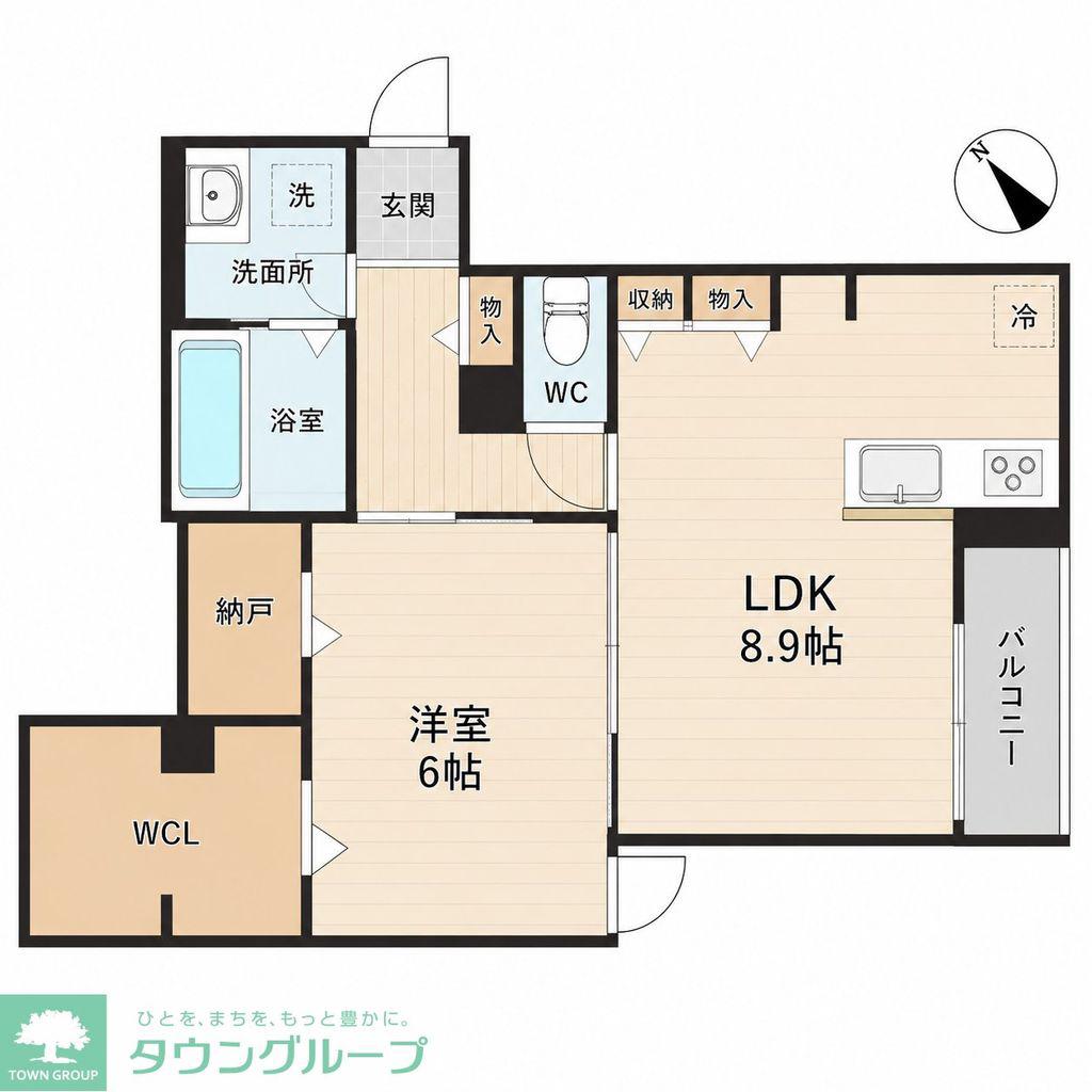 連坊計画(1SLDK/1階)の間取り写真