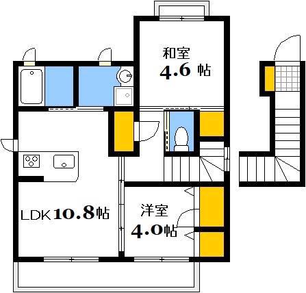 シャーメゾン沙羅ノ木II(2LDK/2階)の間取り写真