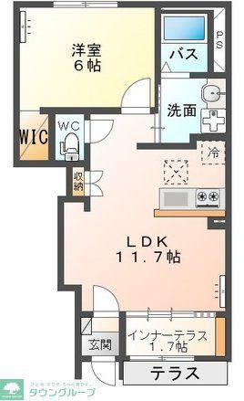 プチボワA(1LDK/1階)の間取り写真