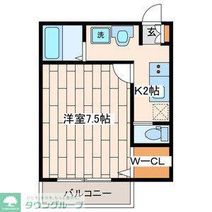 VILLEGE磯子II(1K/2階)の間取り写真