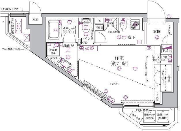 ARTESSIMO SIRIUS(1K/6階)の間取り写真