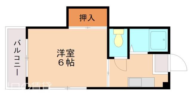 コーポクローカス(1K/3階)の間取り写真