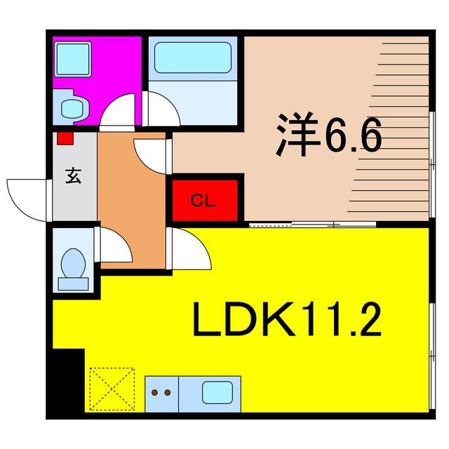 HW.HILLS(1LDK/5階)の間取り写真