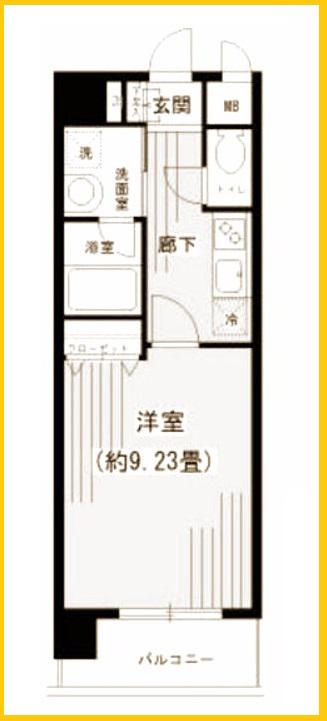 RESIAS新横浜(1K/6階)の間取り写真