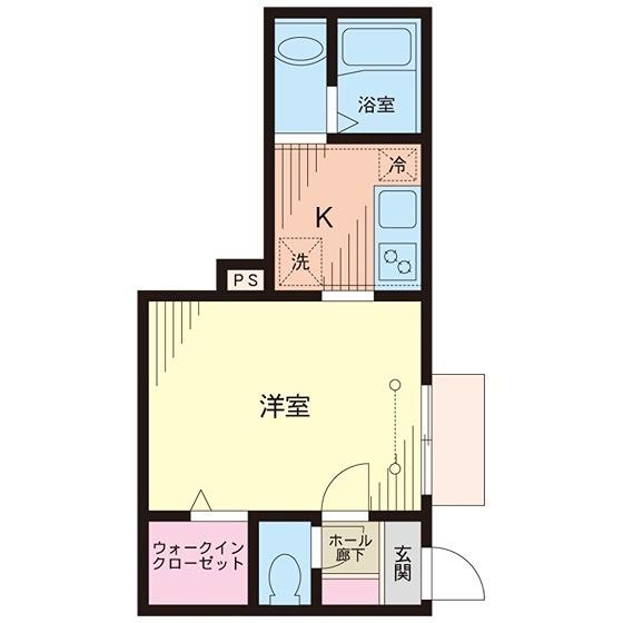 メゾン58(1K/1階)の間取り写真