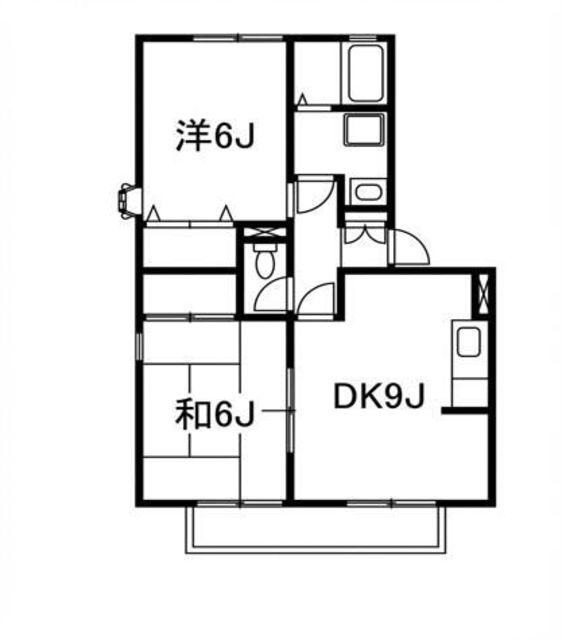 フレマリール桜ヶ丘A(2LDK/1階)の間取り写真