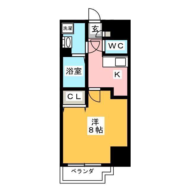グランパーク東京イースト(1K/5階)の間取り写真