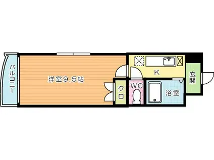 ロイヤルトレンディ(1K/3階)の間取り写真