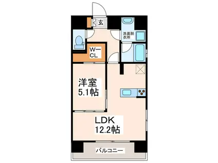 キャナルアーク(1LDK/5階)の間取り写真
