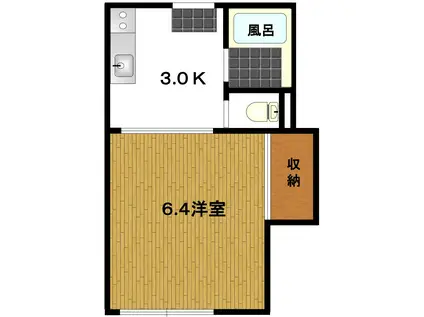 コーポ高橋第一(1K/2階)の間取り写真