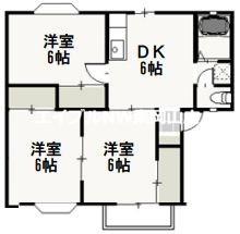 プラントコートA(3DK/2階)の間取り写真