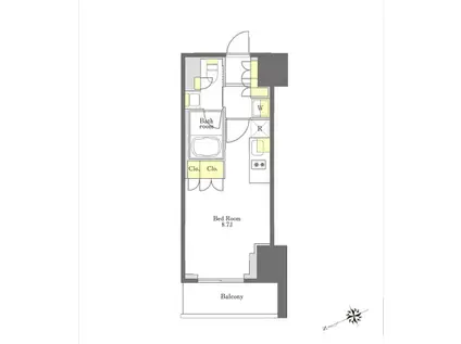 プライムメゾン大塚(ワンルーム/6階)の間取り写真