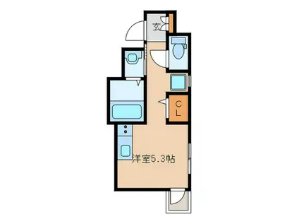 プチ・パール吉塚駅前(ワンルーム/4階)の間取り写真