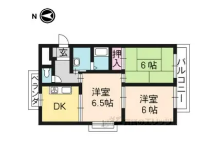 エクシード西大津(3DK/3階)の間取り写真