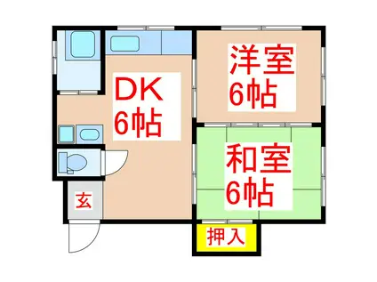 池田マンション (2DK/5階)の間取り写真