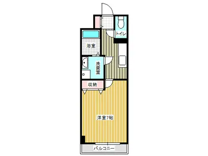 フォンテーヌST(1K/6階)の間取り写真