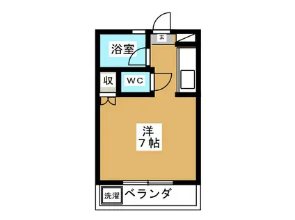 K・NEGISHI(ワンルーム/2階)の間取り写真