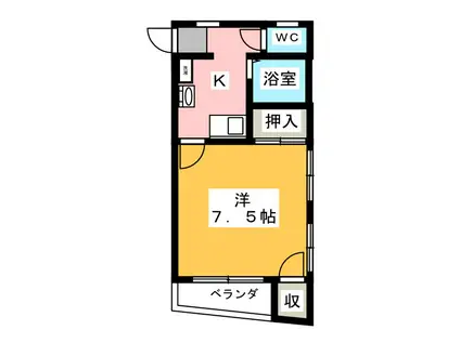 翔光館II(1K/2階)の間取り写真