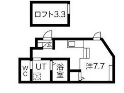 あんしん日置荘西町(ワンルーム/1階)の間取り写真