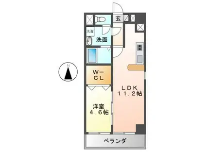 フォレシティ新栄(1LDK/2階)の間取り写真