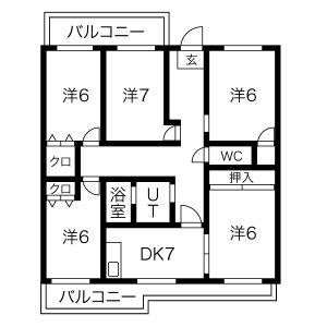リバーサイド鎌倉(5LDK/6階)の間取り写真