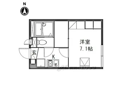 レオパレス大園Ⅱ(1K/2階)の間取り写真