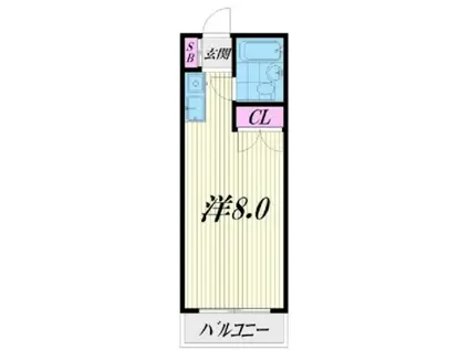 大塚アパルトマン(ワンルーム/2階)の間取り写真