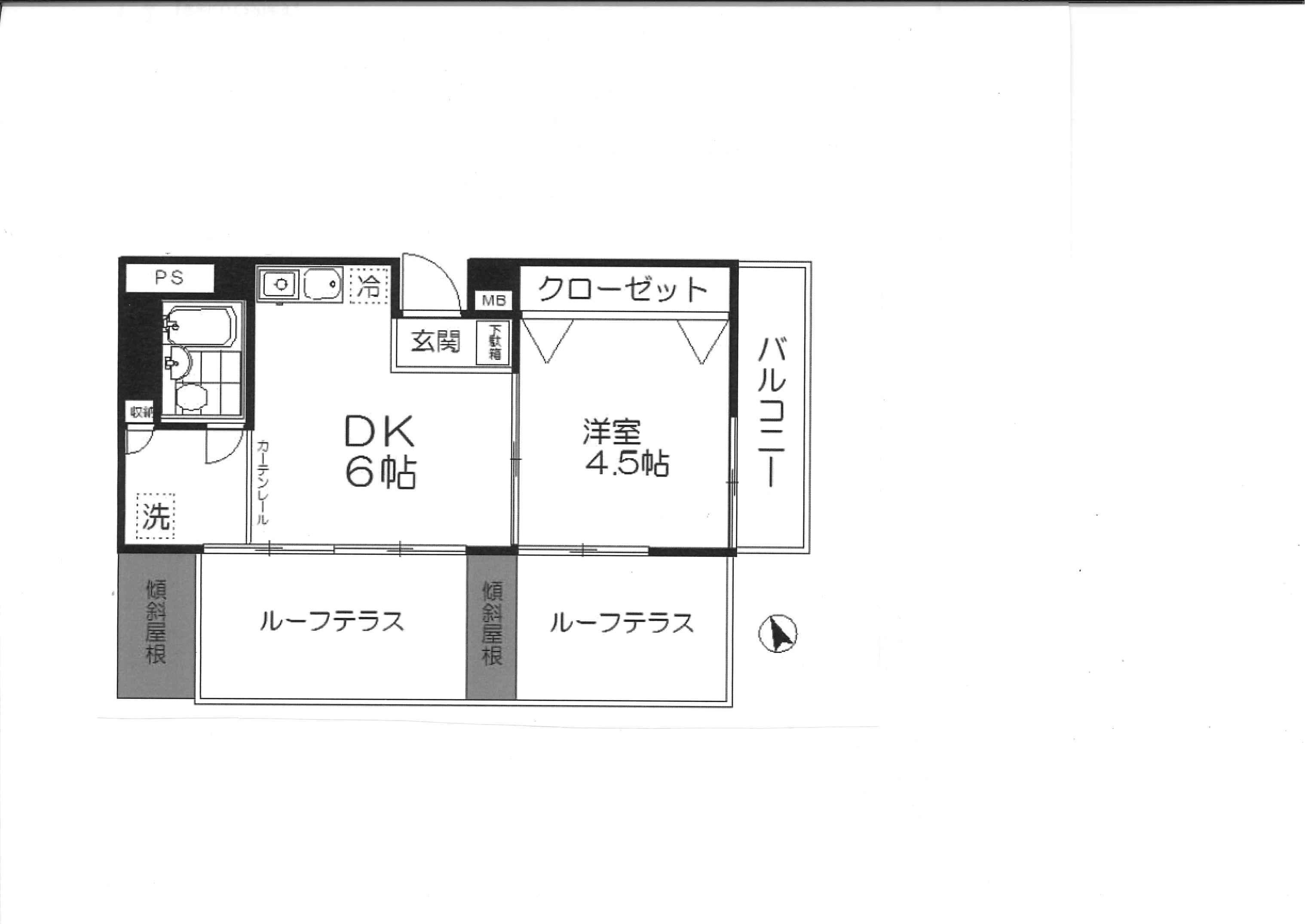 ウィスティーリアT&M(1DK/5階)の間取り写真