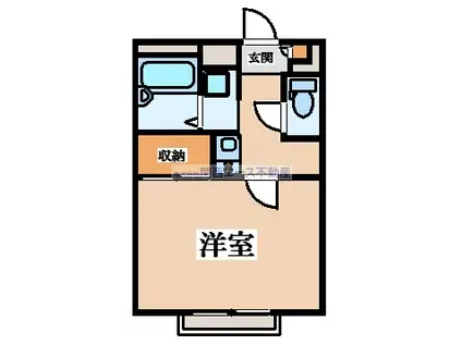 レオパレスハナテン2番館(1K/1階)の間取り写真