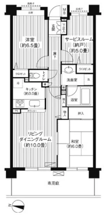 KS桜川 1階階 間取り