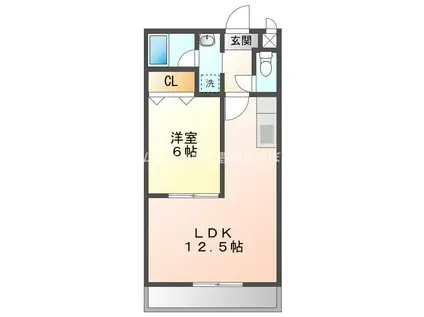 リゾナーレ石河(1LDK/1階)の間取り写真