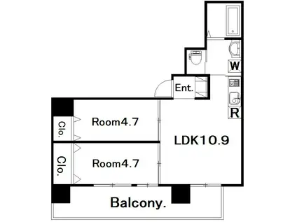ZEE HAVEN(2LDK/7階)の間取り写真
