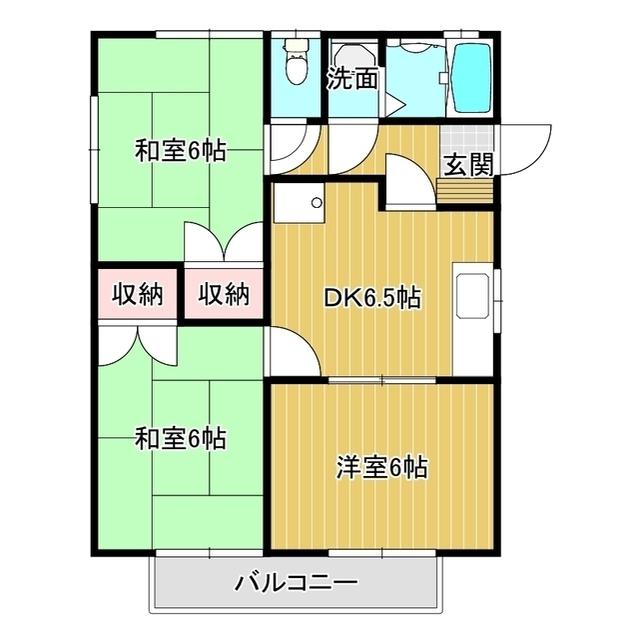 田中ベスト(3DK/2階)の間取り写真