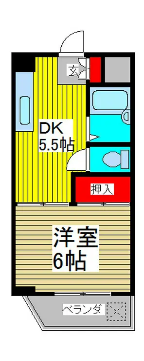 わらびマンション 8階階 間取り