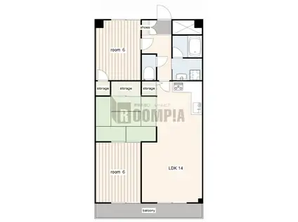 スクエア25(3LDK/5階)の間取り写真