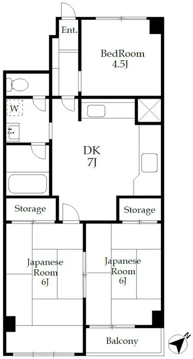 江古田ハイツ 3階階 間取り