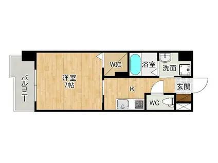 SUN RICH S・T(1K/6階)の間取り写真