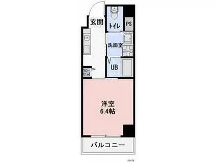 ワイズタワー新栄(1K/5階)の間取り写真