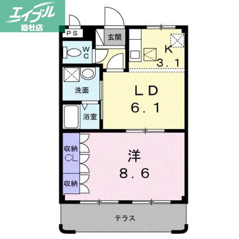 エクレセンス(1LDK/1階)の間取り写真