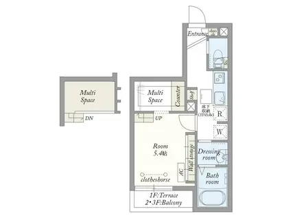 RIS伍番館(1K/3階)の間取り写真