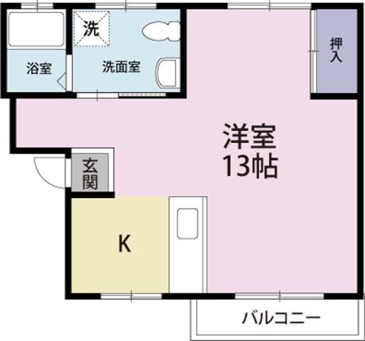 第二辻マンション(ワンルーム/3階)の間取り写真