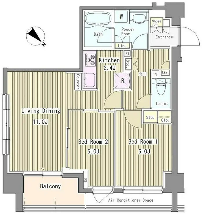 リベルテ月島 3階階 間取り