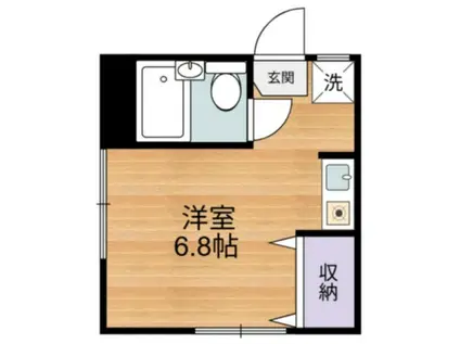 パールフラッツ(ワンルーム/1階)の間取り写真