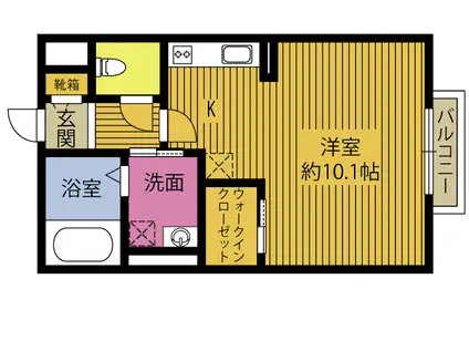 GOLD HEIM(ワンルーム/2階)の間取り写真