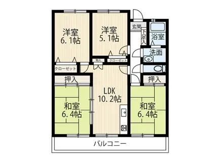 MAST筑紫通(4LDK/2階)の間取り写真