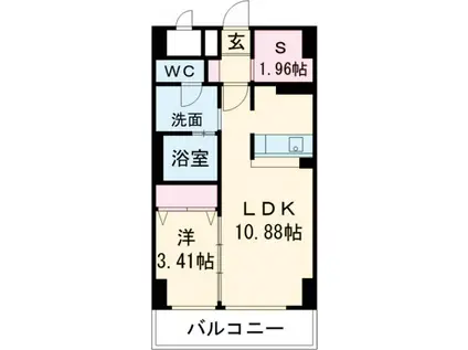 あさひグランレジデンシア高崎 I(1SLDK/3階)の間取り写真