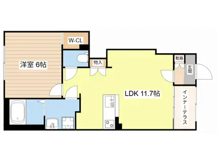 RIELISリエリス(1LDK/1階)の間取り写真