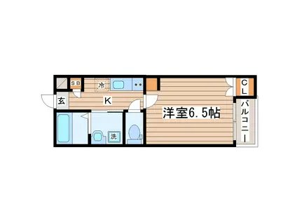 メゾンエスポワール堤町(1K/1階)の間取り写真