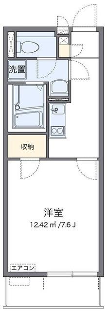 クレイノグラシアス ワン(1K/3階)の間取り写真